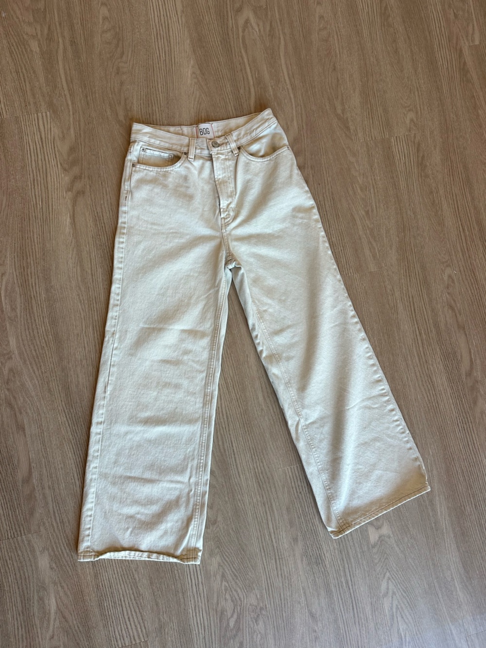 BDG Off-White Straight-Leg Jeans